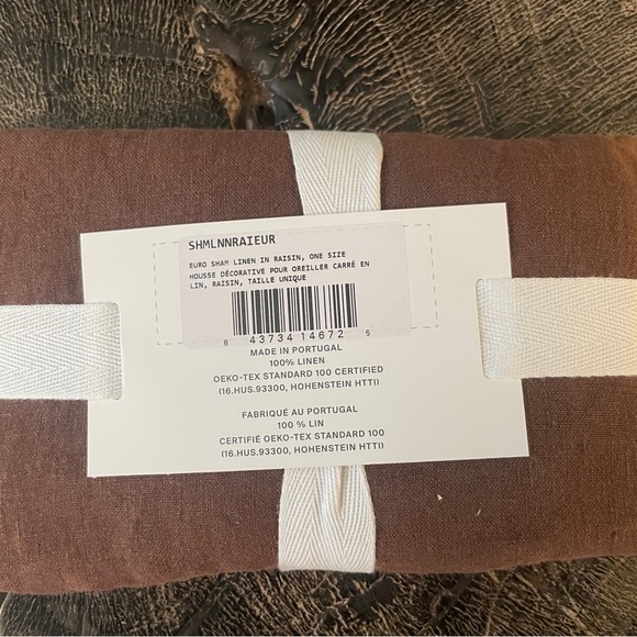 Parachute Linen Euro Sham in Raisin - Picture 2 of 5